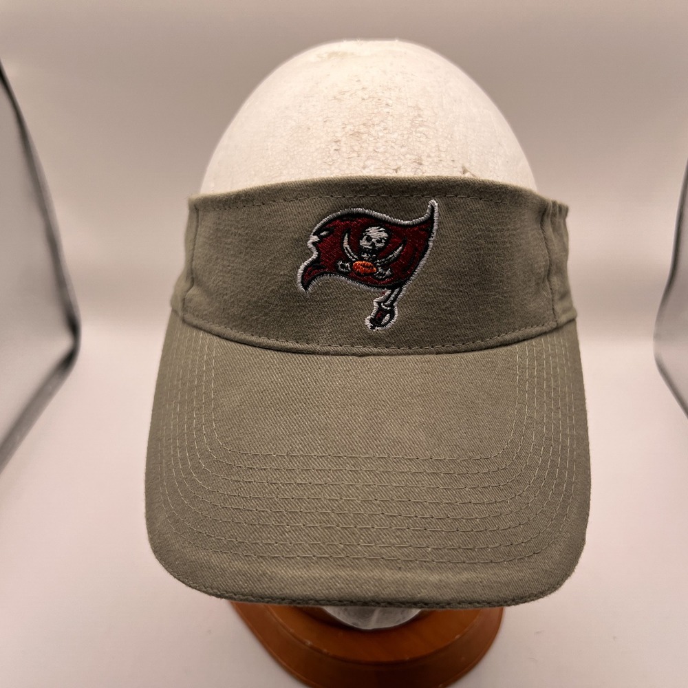 Tampa Bay Buccaneers Raymond James Sun Visor Hat Olive Green Cotton Adjustable